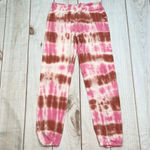 Sundry Pink and Wine Tie Dye Basic Terry Sweatpants NEW Size 1 Small Photo 2