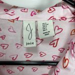 Joie  | Heart Print Button Down Long Sleeve Sleep Shirt Nightgown Sz Small Photo 1