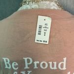 Aeropostale Peach Graphic Cropped T-Shirt Size Medium Photo 6