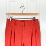 House Of Harlow 1960 Womens 4 Linen Blend Orange Straight Leg Pants Mini… Photo 1