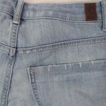 Simply Vera 6 31 Short Embroidered Light Blue Distressed Denim Cuffed Shorts Photo 4