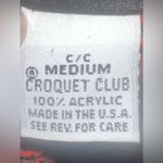 Vintage 80s Croquet Club Women’s Christmas Poinsettia Sweater Medium EUC Black Photo 3