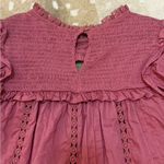 Farm Rio BNWOT pink ruffle front cutout blouse women’s size XL Photo 5