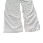 CAbi  White Linen Blend Wide Leg Drawstring Waist Casual Pants Women's Medium Photo 5