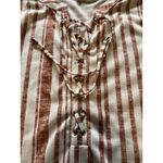 Eden & Olivia  Shirt Size Large‎ Striped Tunic Boho Peasant Hippie Preppy Photo 6