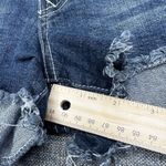 Red Rivet  Jean Shorts Size 7 Denim Cut Off Frayed‎ Raw Hem Thick Stitch Pockets Photo 5