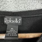 Rafaella top womens XL black knit cotton fitted cropped minimalist basic casual Photo 1