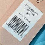 Alexis  Brooks Button Down blouse Solid Cerulean Blue Cotton Blend size xs nwt Photo 5