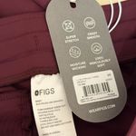FIGS Tena FORMx Slim Tapered Scrub Pants in Burgundy, Size Small Photo 10