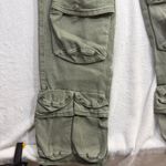 Akira NWT S Green Utility Cargo Pants Pockets Streetwear Y2K Grunge Cyberpunk Photo 3