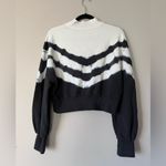 Fabletics  Cowl Neck Sweatshirt. Tie Dye Chevron 100% Cotton. Women’s Sz M. EUC Photo 2