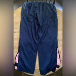 Nike Women’s Sz XXL (20-22) Navy/Pink Poly Open Hem Windbreaker Pants Photo 2