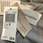 Philosophy Gray Zip Front Faux Leather Moto Vest Zippered Pockets Medium New NWT Photo 13