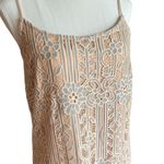 Anthropologie Eri + Ali Twilight Lace Dress Crochet Midi Silver Pink Boho Photo 3