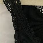 Banana Republic : Black, lace trimmed, ribbed tank top- size XL Photo 2
