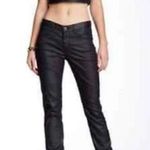 3X1 Black Coated Canvas Elasticized Ankle Jogger Retro Straight Leg Pants NWT 27 Photo 0