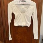 Forever 21 Long Sleeve V-Neck Crop Top Photo 0