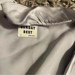 Aritzia Sunday best silver grey ruffle wrap dress size small Photo 4