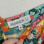 Amanda Uprichard Madison Watercolor Floral Faux Wrap Mini Dress Women’s Size M Photo 2