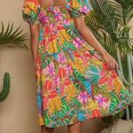 SheIn NEW Dress Vacation Tropical Floral Bright Colorful Size Medium Photo 3