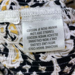 Dress Barn Yellow & Black Floral Woven Stripe Long Sleeve Button Up Shirt Size 2X Photo 4