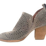 Jeffrey Campbell Taggart Lattice Cut Out Suede Ankle Boots, Taupe, Size 8.5 Photo 0