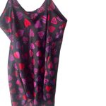 Private Luxuries Plus Size 1X Black Red Hearts Love Satin‎ Slip Dress Night Gown Photo 6