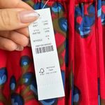 NWT J. Crew Collection SZ 4 Small Drapey Straight Leg Luxury Red Pants Floral Photo 5