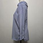 Talbots  Blue White Stripe Boat Neck 3/4 Sleeve Shirt Top Size M Preppy Nautical Photo 2