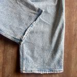 Abercrombie & Fitch The 90s Straight Ultra High Rise Light Wash Distressed Jeans Photo 3
