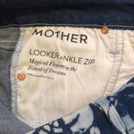 MOTHER Denim New Mother Looker Ankle Zip Skinny Jean Ombré Denim Magical Flowers Art Deco Y2K Photo 8