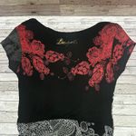 Desigual Black and Red Patterned Mini Dress S Photo 10