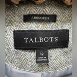 Talbots  Alberdeen Suit Jacket Sz 12. Gray Wool Herringbone Dress Photo 3