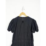 ZARA  Black Eyelet Ruffle Mini Dress Size Large Cotton Boho Whimsygoth Preppy Photo 11