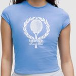 Lululemon Organic Cotton Blend Baby Tee *Tennis Club Size M Pool Party NWT Photo 0