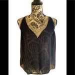 ZARA  navy silk sheer tank Size S‎ Photo 4