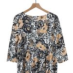Lilly Pulitzer  Geanna Dress Sz L Floral Tiger Swing 3/4 Sleeve Tiered Jersey Photo 7