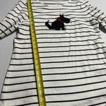 Charter Club Women’s  Striped W/Beaded Scottish Terrier Top Long Sleeve Large Photo 5
