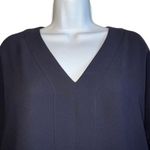 IRIS & INK Dress V Neck Short Sleeve Lined Navy Blue NWT Size 2 Photo 2