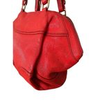 MCM Authentic Red Leather Pebble Handbag Purse Pocketbook Medium Sized READ Photo 7