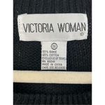 S5 VTG Victoria Woman Women's Sequin Embellished Floral Pullover Sweater Black S Size XL Photo 2
