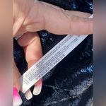 Free People Time to Shine Navy Blue Sequin Slip Dress Photo 10