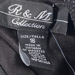 R & M Collec. Womens Size 16 Black Taupe Glitter Lace Keyhole Mermaid Gown Dress Photo 7