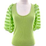 Anthropologie  Dolan puff ruffle sleeve top lime green sz XS Photo 6