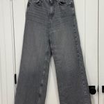 ZARA  Wide Leg Jeans Washed Gray High Rise Size 4 Baggy Cotton Grunge Edgy Trendy Photo 2