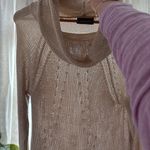 Wooden Ships  Cowl Open Knit Tan Sweater. Size S/M. Photo 7