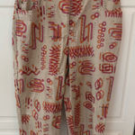 Ruby Rd. Women's White Cropped Pants with geometric print. Size‎ 14 Photo 0