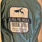 Rush Alpha Phi Omega APO Long Sleeve T shirt Fall  2015 Teal Photo 3