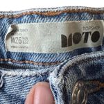 Topshop Moto Blue Floral Embroidered Straight Leg Jeans 26 hippie boho chic Photo 3