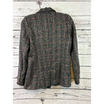 Heartloom Women's Gray Pink Plaid Double-Breasted Blazer M Photo 6